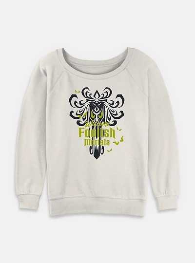 Disney Haunted Mansion Eyes Foolish Mortals Womens Slouchy Sweatshirt