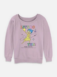 Disney Pixar Inside Out 2 Lets Do This Joy Womens Slouchy Sweatshirt