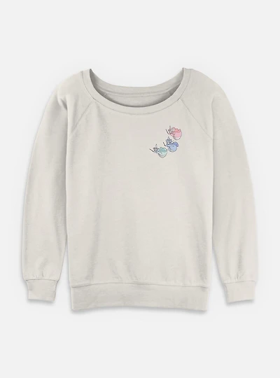Disney Sleeping Beauty Fairy Trio Pocket Womens Slouchy Sweatshirt