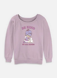 Rainbow Brite Kind To All Womens Slouchy Sweatshirt