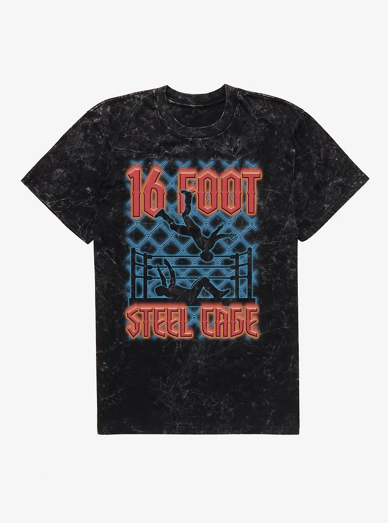 16-Foot Steel Cage Wrestling Mineral Wash T-Shirt