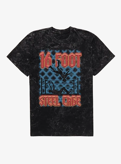 16-Foot Steel Cage Wrestling Mineral Wash T-Shirt