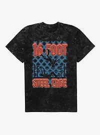 16-Foot Steel Cage Wrestling Mineral Wash T-Shirt