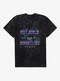 Hot Girls Love Pro Wrestling Mineral Wash T-Shirt
