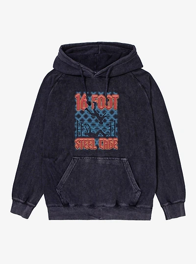 16-Foot Steel Cage Wrestling Mineral Wash Hoodie