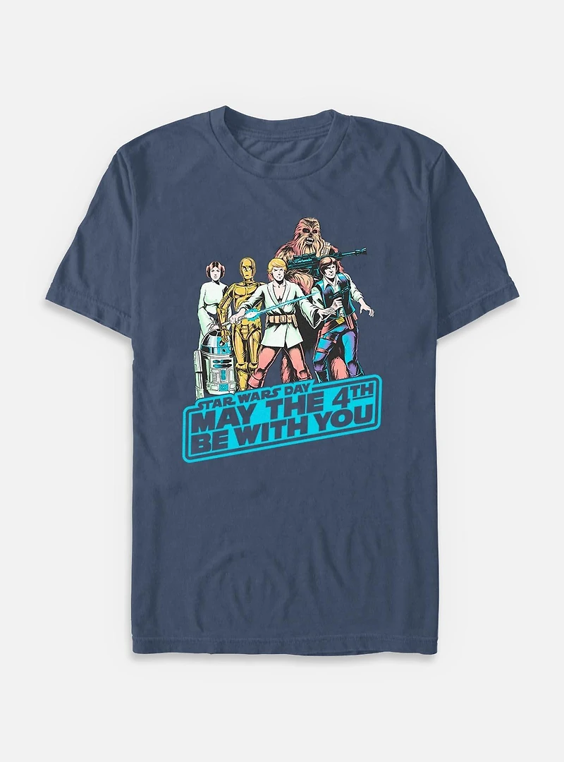 Star Wars May The 4th Group Garment Dye T-Shirt