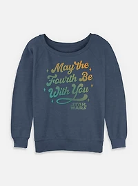 Star Wars Celebrate May The 4th Gradient Womens Slouchy Sweatshirt