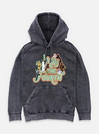 Star Wars May The 4th Retro Group Mineral Wash Hoodie