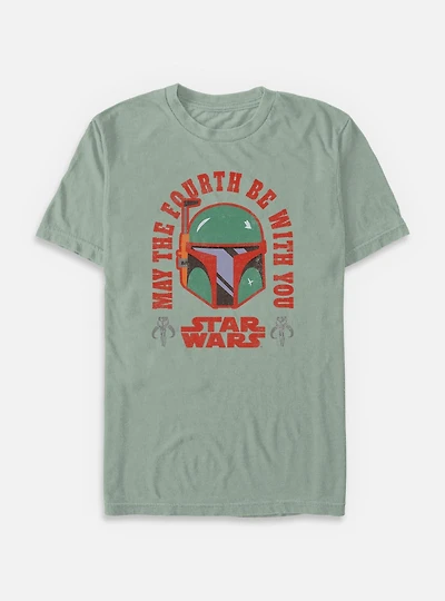 Star Wars Boba Fett May The 4th Garment Dye T-Shirt