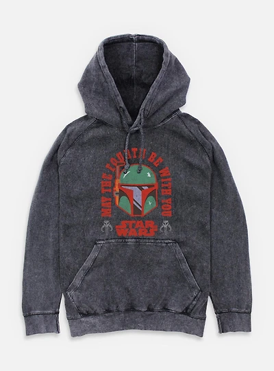 Star Wars Boba Fett May The 4th Mineral Wash Hoodie