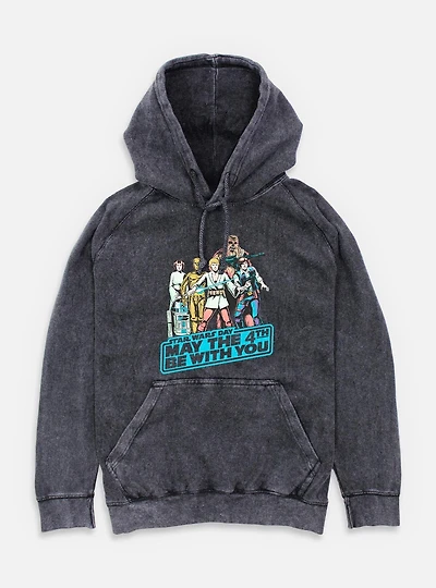 Star Wars May The 4th Group Mineral Wash Hoodie
