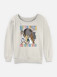 Star Wars A New Hope May The Fourth Be With You  Womens Slouchy Sweatshirt
