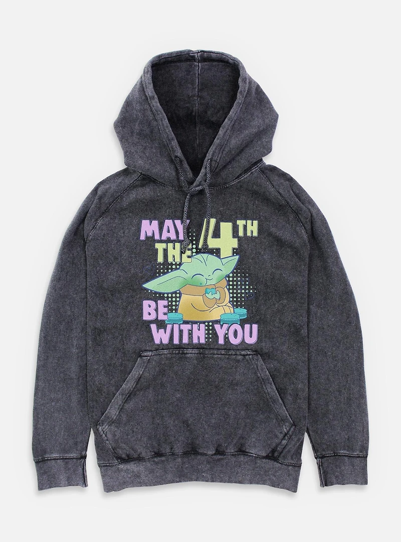 Star Wars The Mandalorian May 4th Grogu Mineral Wash Hoodie
