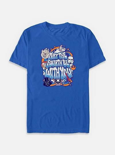 Star Wars Bubble Text May The Fourth T-Shirt