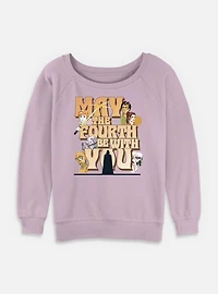 Star Wars May The Fourth Be With You Womens Slouchy Sweatshirt