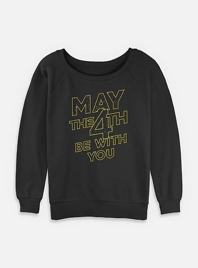 Star Wars May The 4th Be With You Womens Slouchy Sweatshirt