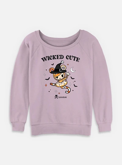 Toki Doki Wicked Cute Womens Slouchy Sweatshirt