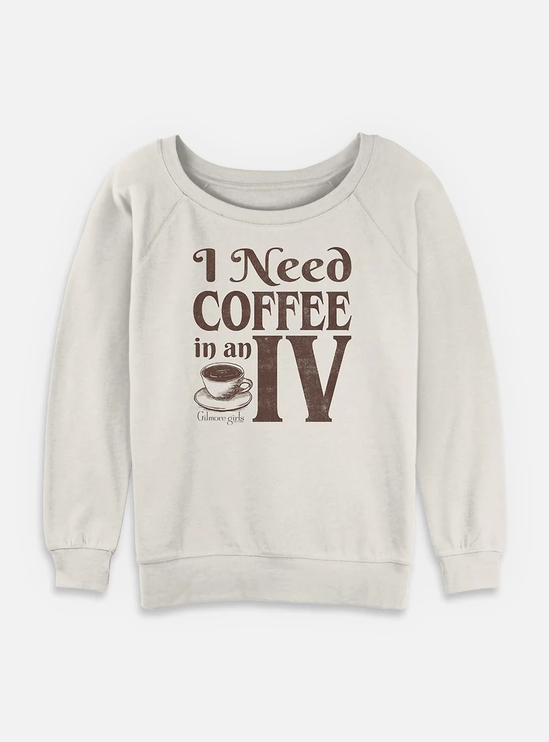 Gilmore Girls Need Coffee An IV Womens Slouchy Sweatshirt