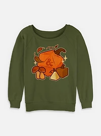 Dungeons & Dragons Pumpkin Dice Womens Slouchy Sweatshirt