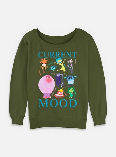 Disney Pixar Inside Out 2 Current Womens Slouchy Sweatshirt