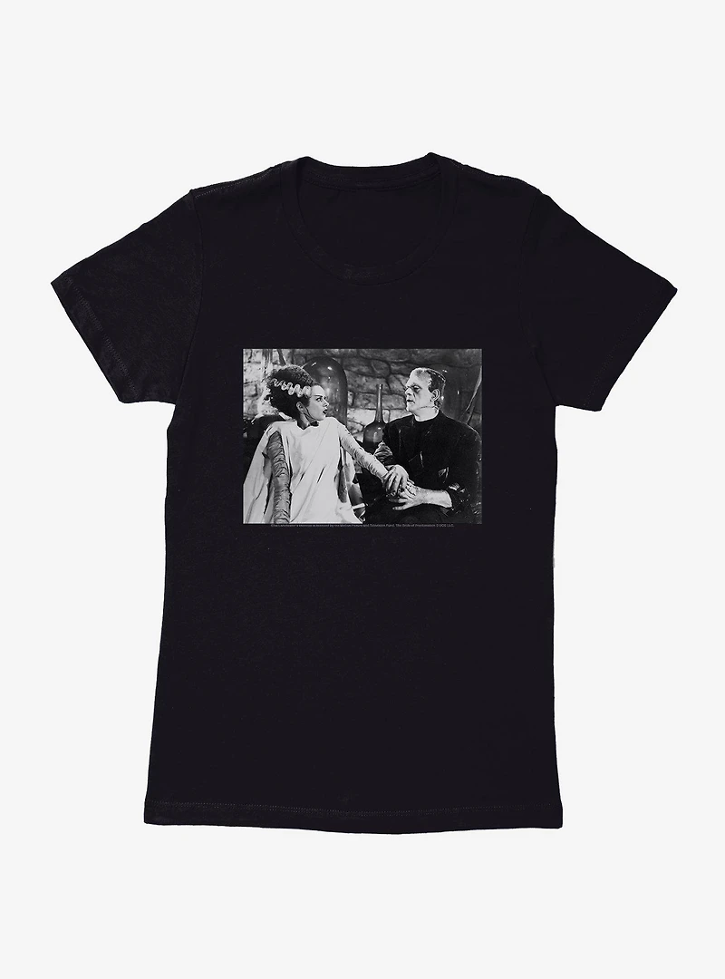 Universal Monsters Bride Of Frankenstein Couple Womens T-Shirt
