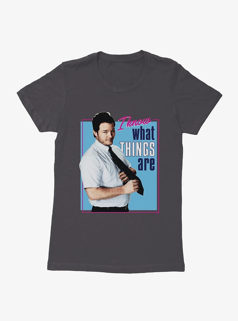 Parks And Recreation Andy Knows Things Womens T-Shirt