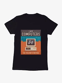 Jurassic Park Computer Hate Womens T-Shirt
