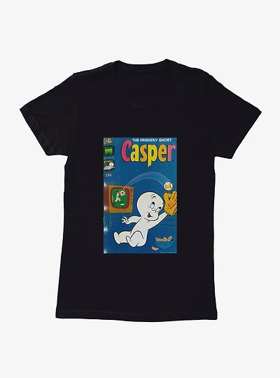 Casper The Friendly Ghost Baseball Comic Cover Womens T-Shirt