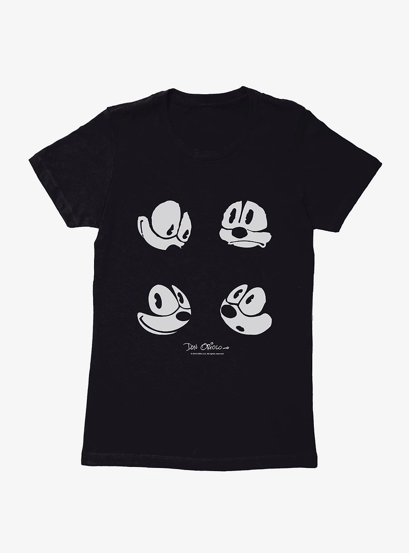 Felix The Cat Boxed Faces Womens T-Shirt