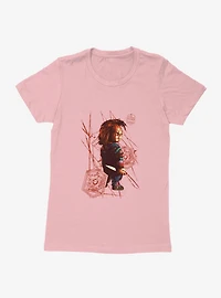 Chucky Deadly Doll Slashes Womens T-Shirt