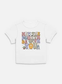 Star Wars The Mandalorian May Fourth Groovy Text Womens Baby T-Shirt