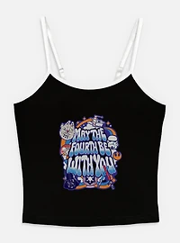 Star Wars Bubble Text May The Fourth Womens Cami Tank Top