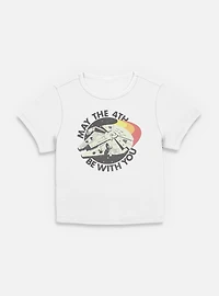 Star Wars Retro May The 4th Millenium Falcon Womens Baby T-Shirt