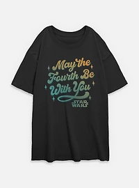 Star Wars Celebrate May The 4th Gradient Womens Oversized T-Shirt