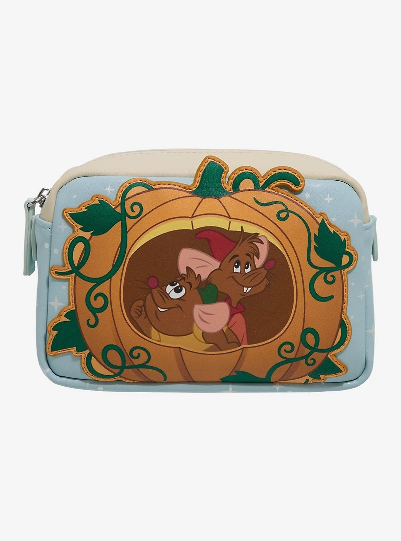 Loungefly Disney Cinderella Jaq & Gus Pumpkin Cosmetic Bag — BoxLunch Exclusive