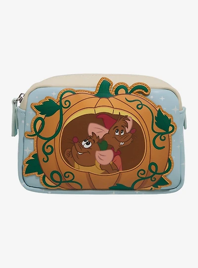 Loungefly Disney Cinderella Jaq & Gus Pumpkin Cosmetic Bag — BoxLunch Exclusive