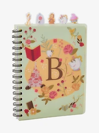 Disney Beauty and the Beast Floral Icons Figural Tab Journal - BoxLunch Exclusive