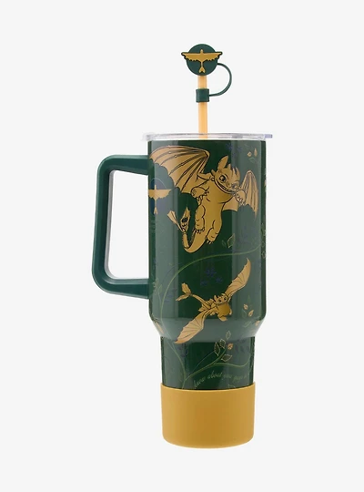 DreamWorks How to Train Your Dragon Toothless Botanical Straw Tumbler — BoxLunch Exclusive