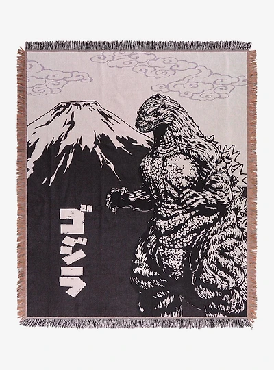 Godzilla Tonal Portrait Tapestry Throw - BoxLunch Exclusive