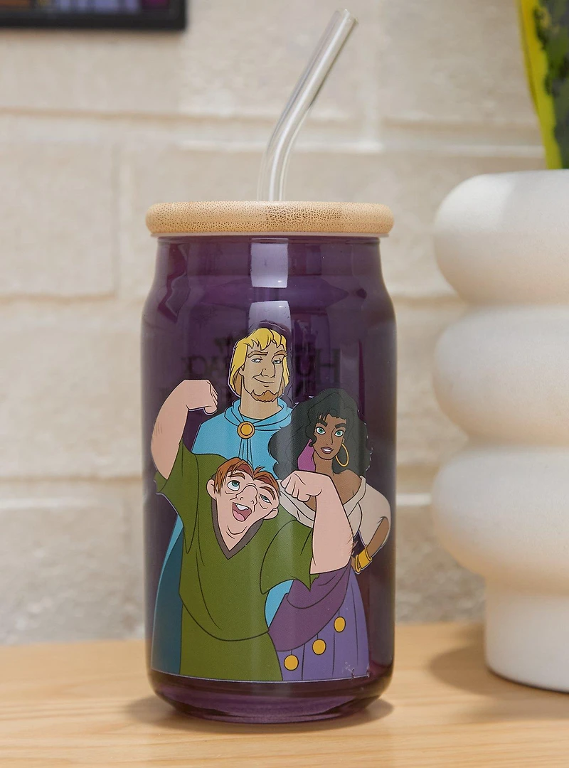 Disney The Hunchback of Notre Dame Character Glass Cup with Straw — BoxLunch Exclusive