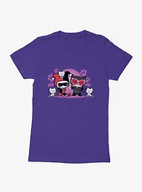 DC Comics Batman Chibi Harley Quinn Catwoman Love Womens T-Shirt