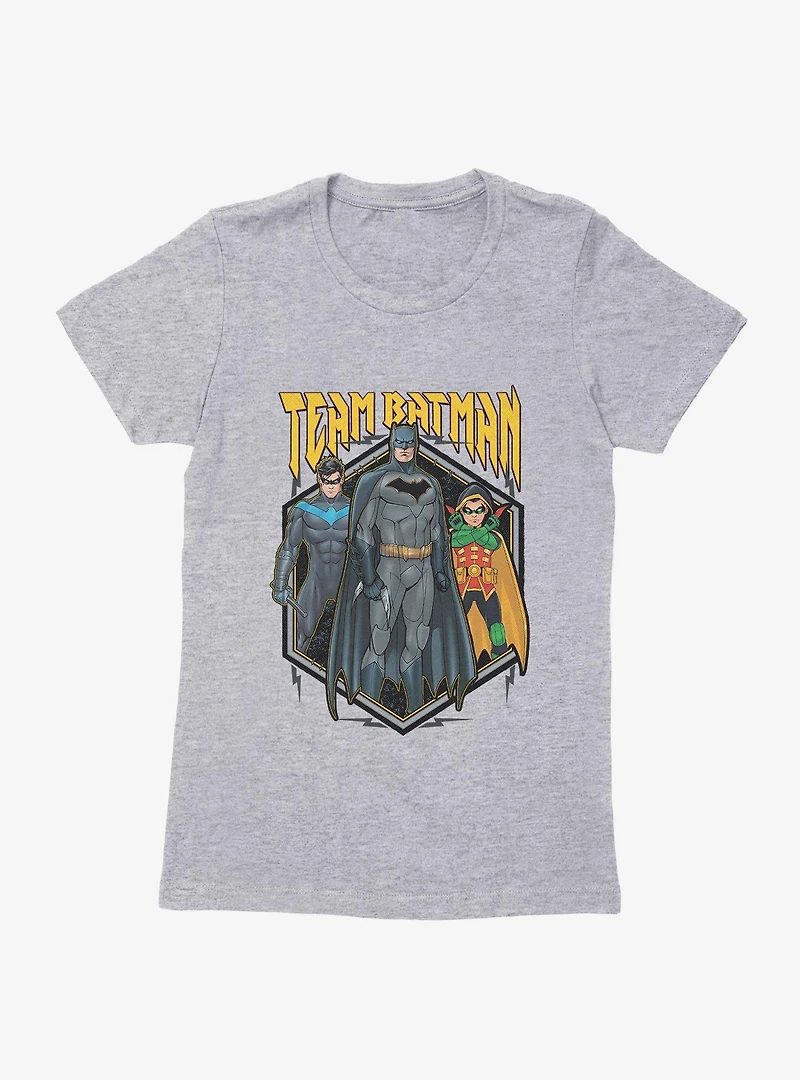 DC Comics Batman Team Nightwing Robin Womens Metal Grey T-Shirt