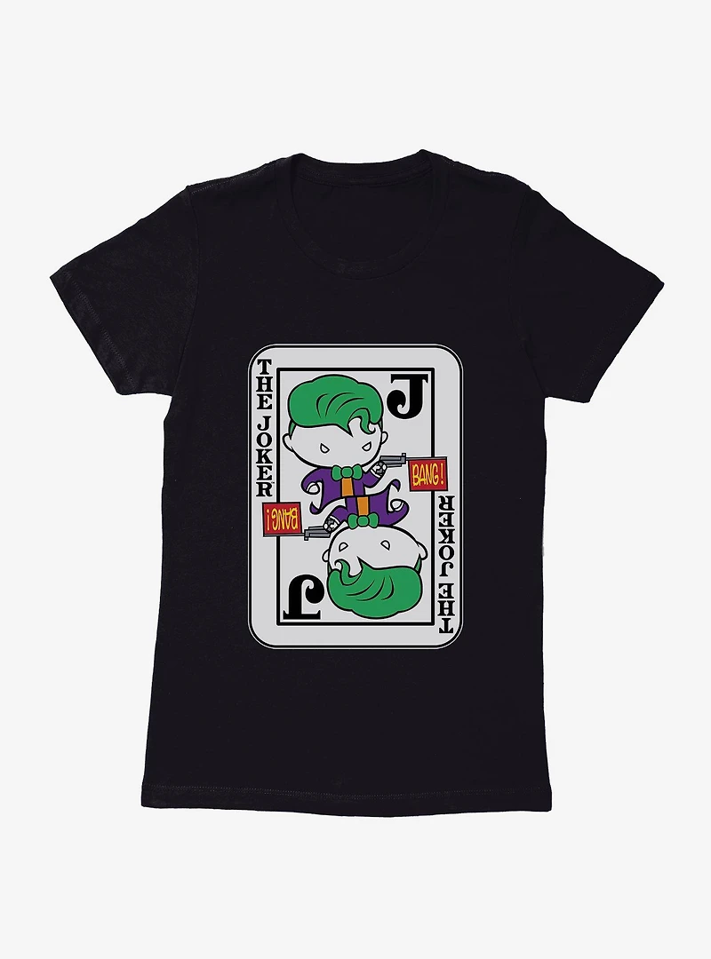 DC Comics Batman Chibi The Joker Card Womens T-Shirt