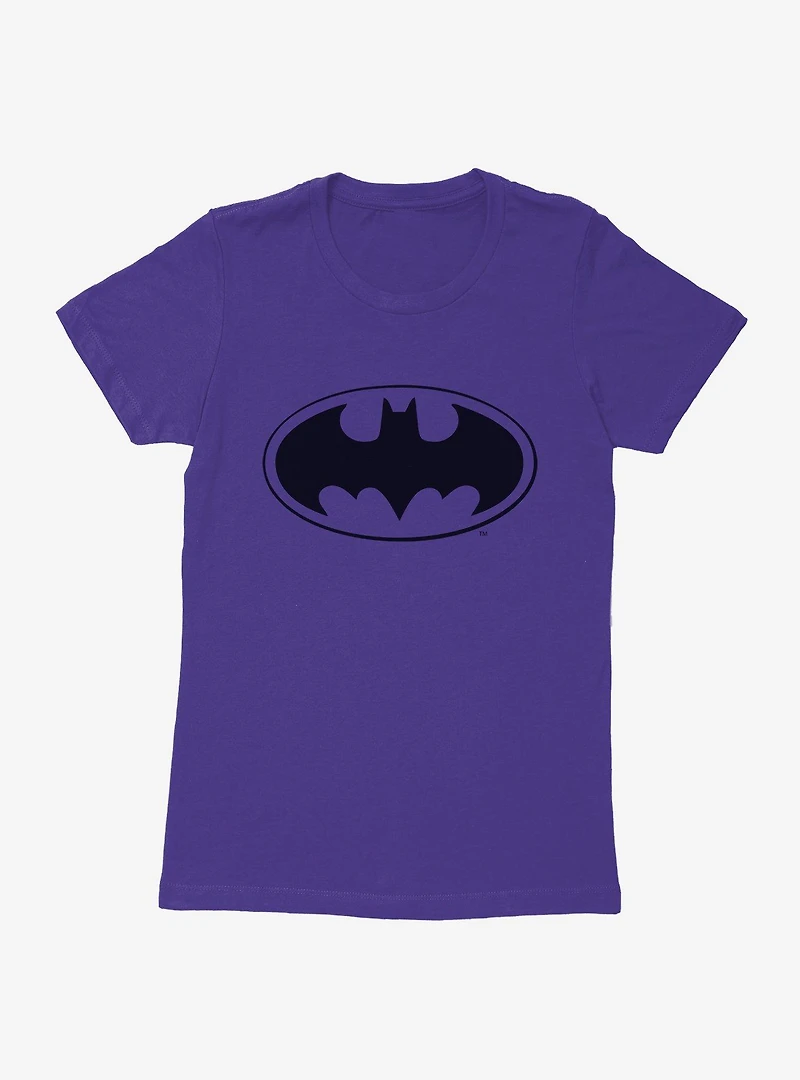 DC Comics Batman Bat Logo Womens Purple T-Shirt