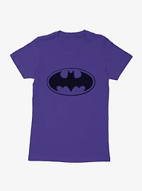 DC Comics Batman Bat Logo Womens Purple T-Shirt
