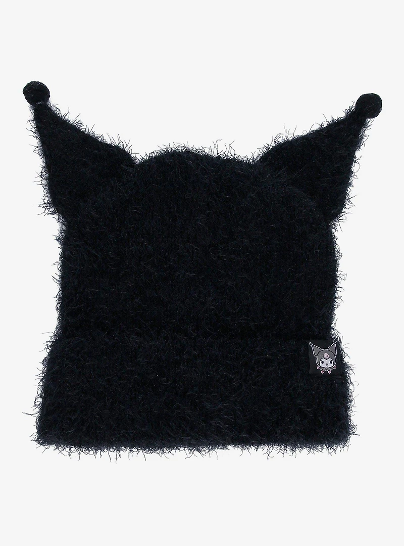 Sanrio Kuromi Ears Fuzzy Knit Beanie - BoxLunch Exclusive