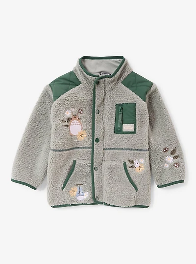 Studio Ghibli® My Neighbor Totoro Floral Toddler Sherpa Jacket - BoxLunch Exclusive