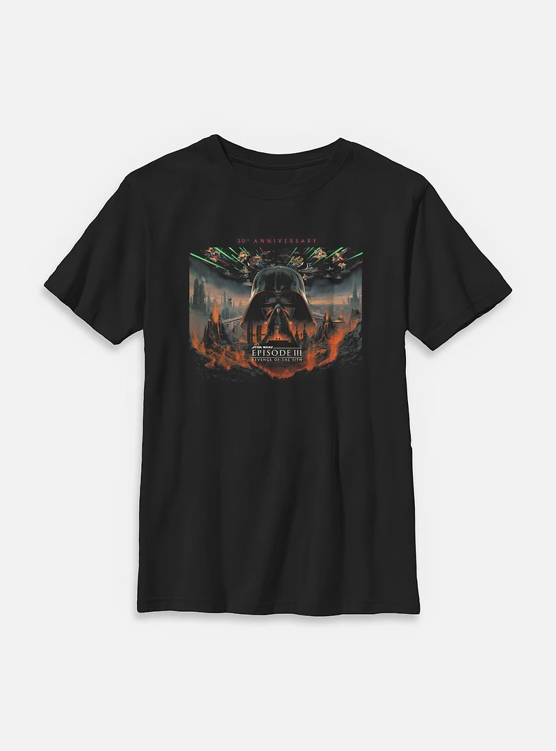 Star Wars Episode III: Revenge Of The Sith 20th Anniversary Scenic Poster Youth T-Shirt