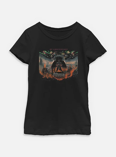 Star Wars Episode III: Revenge Of The Sith 20th Anniversary Scenic Poster Youth Girls T-Shirt