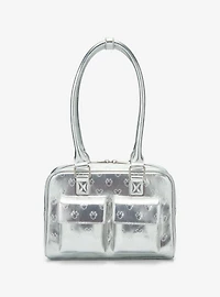 Loungefly Disney Mickey & Minnie Silver Metallic Purse — BoxLunch Exclusive